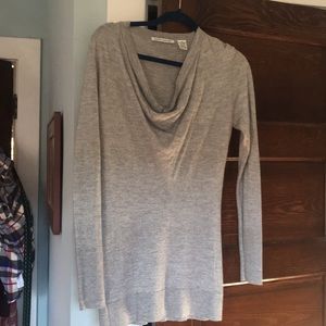 Autumn cashmere silver cowl neck sweater.